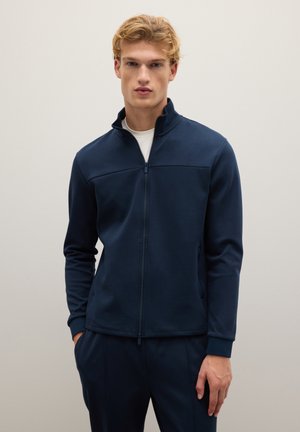 WITH REGULAR FIT - Sweatjacke - dark blue