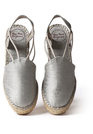TURIA - Sandaletter med kilklack - silver