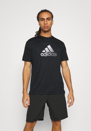 T-shirt print - black/gresix