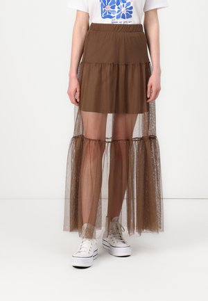 ONLTULLA LONG SKIRT BOX - Jupe longue - rain drum
