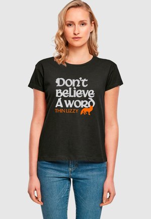 THIN LIZZY  DONT BELIEVE A WORD TEE - Print T-shirt - black