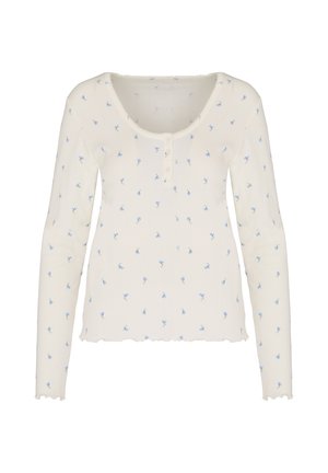 Hunkemöller, HUNKEMÖLLER TOP POINTELLE - Pyjamashirt - white