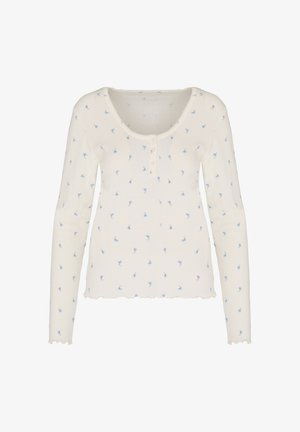 Hunkemöller, HUNKEMÖLLER TOP POINTELLE - Pyjamashirt - white