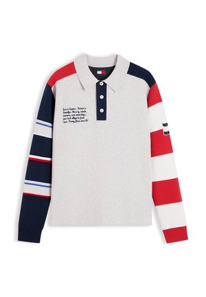 Tommy Jeans, TJM REG TOMMY KNITTED RUGBY EXT - Langærmet T-shirt - ice grey heather multi