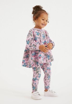 LILAC FLORAL - Tracksuit bottoms - purple