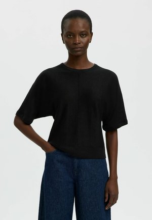 Selected, T-shirt basique - black