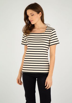 CROZON MARINIÈRE - T-shirt imprimé - nature/rich navy