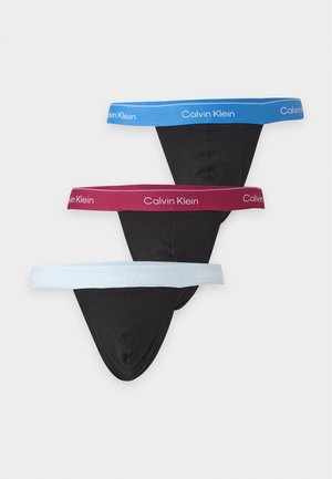 Calvin Klein Underwear, THONG ICON 3 PACK - Tanga - poseidon blue/plein air/red plum