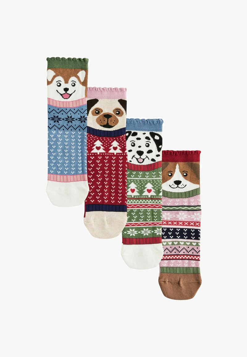 Next CHRISTMAS PATTERN 4 PACK. REGULAR FIT - Strømper - dogs in jumpers