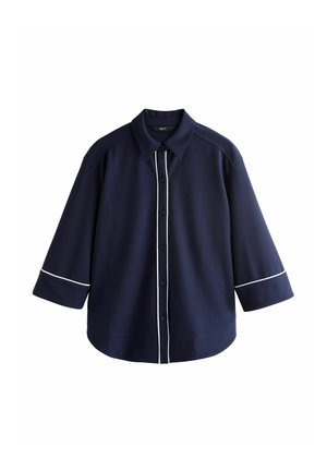 PETITE FIT - TIPPED LONG SLEEVE POLO BUTTON THROUGH  - Hemdbluse - navy