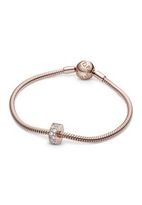 Pandora PAVÉ CLIP - Talizman - rose gold plated
