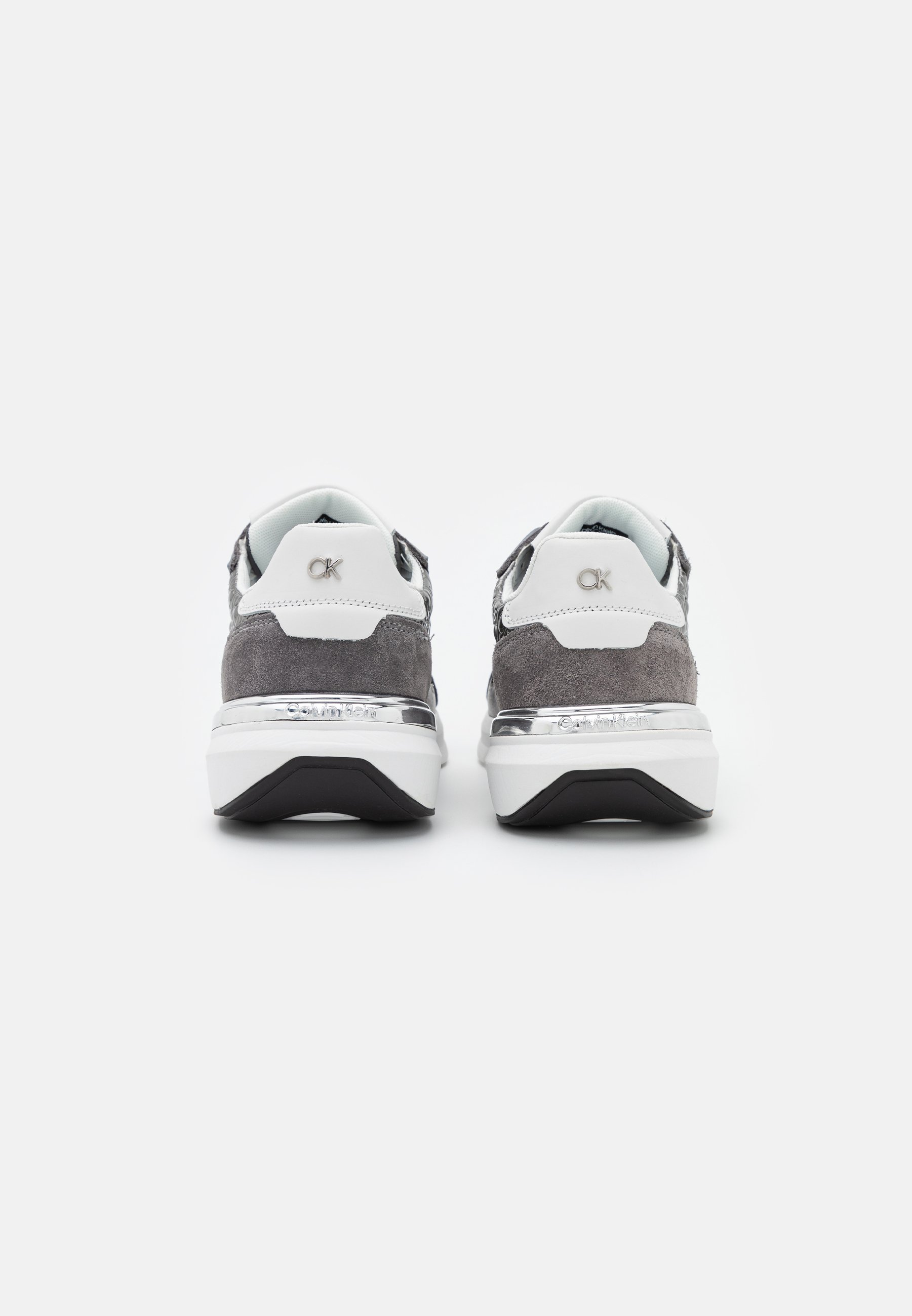 Calvin Klein FLEXI RUNNER LACE UP MONO MIX - Zapatillas - dark silver/ plateado - Zalando.es