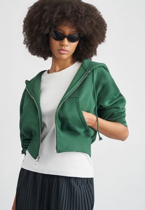 CROP - Sweat zippé - green