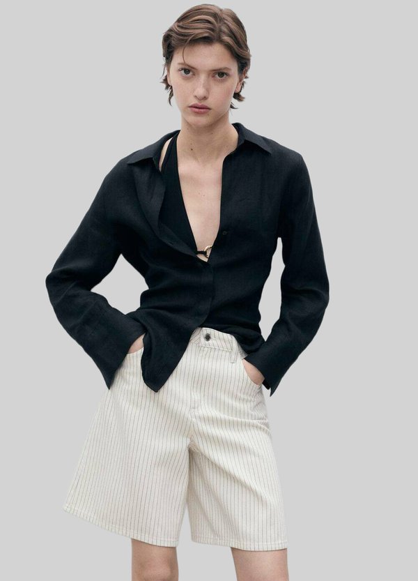 STRIPED  - Stoffhose