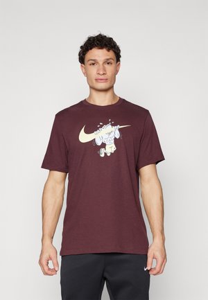 Nike Performance TEE SLUB - T-skjorte til trening - burgundy crush