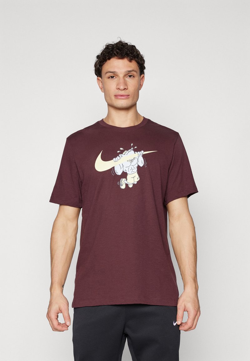 Nike Performance TEE SLUB - Camiseta deportiva - burgundy crush