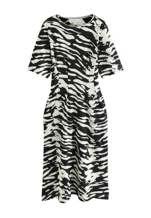 Next, REGULAR FIT-SHORT SLEEVE ROLL EDGE WAISTED - Jerseykjole - monochrome animal