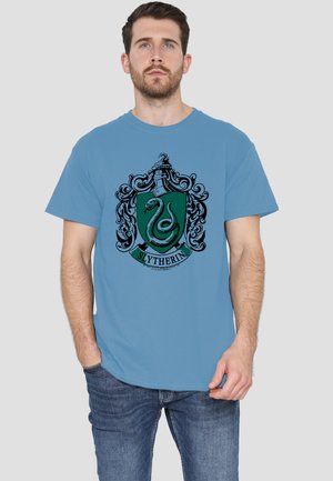 Cotton Soul, HARRY POTTER SLYTHERINE CREST - Print T-shirt - light blue