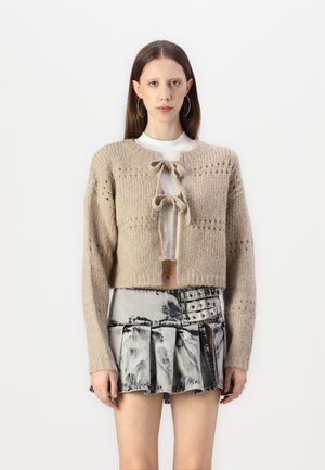 Vero Moda VMADELINA LS TWO WAY  - Strickjacke - silver mink melange