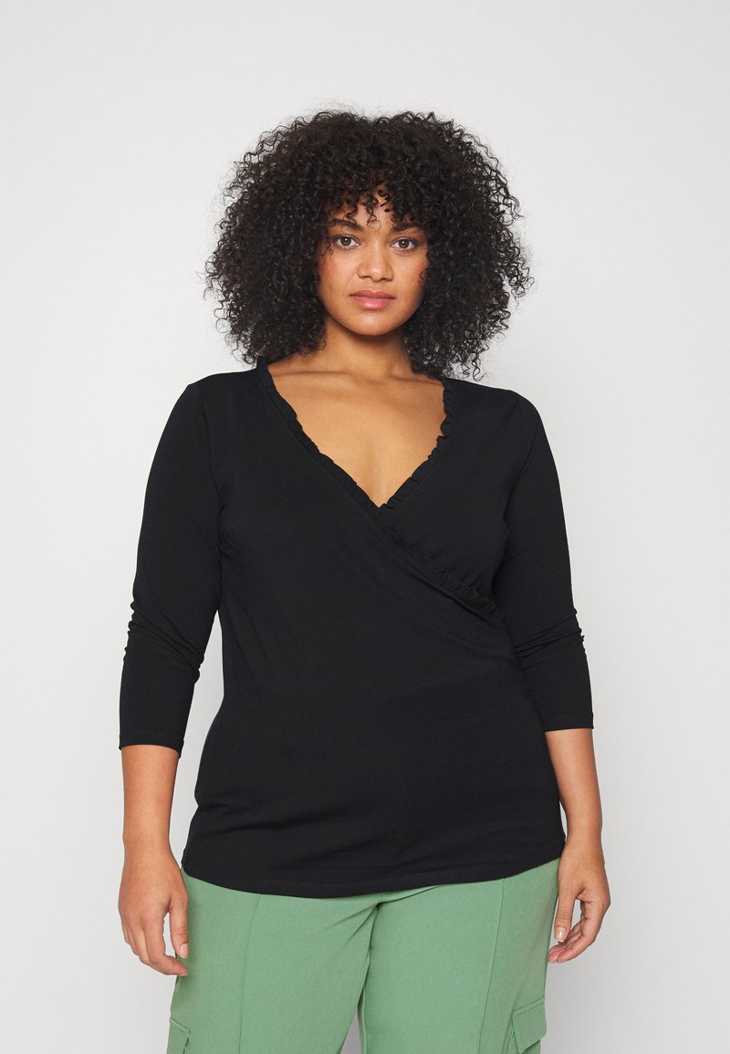 Anna Field Curvy Langarmshirt black/schwarz Zalando.at