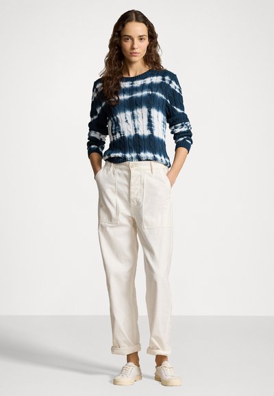 Polo Ralph Lauren TIE DYE CABLE KNIT COTTON SWEATER - Džemperis - blue multi tie dye
