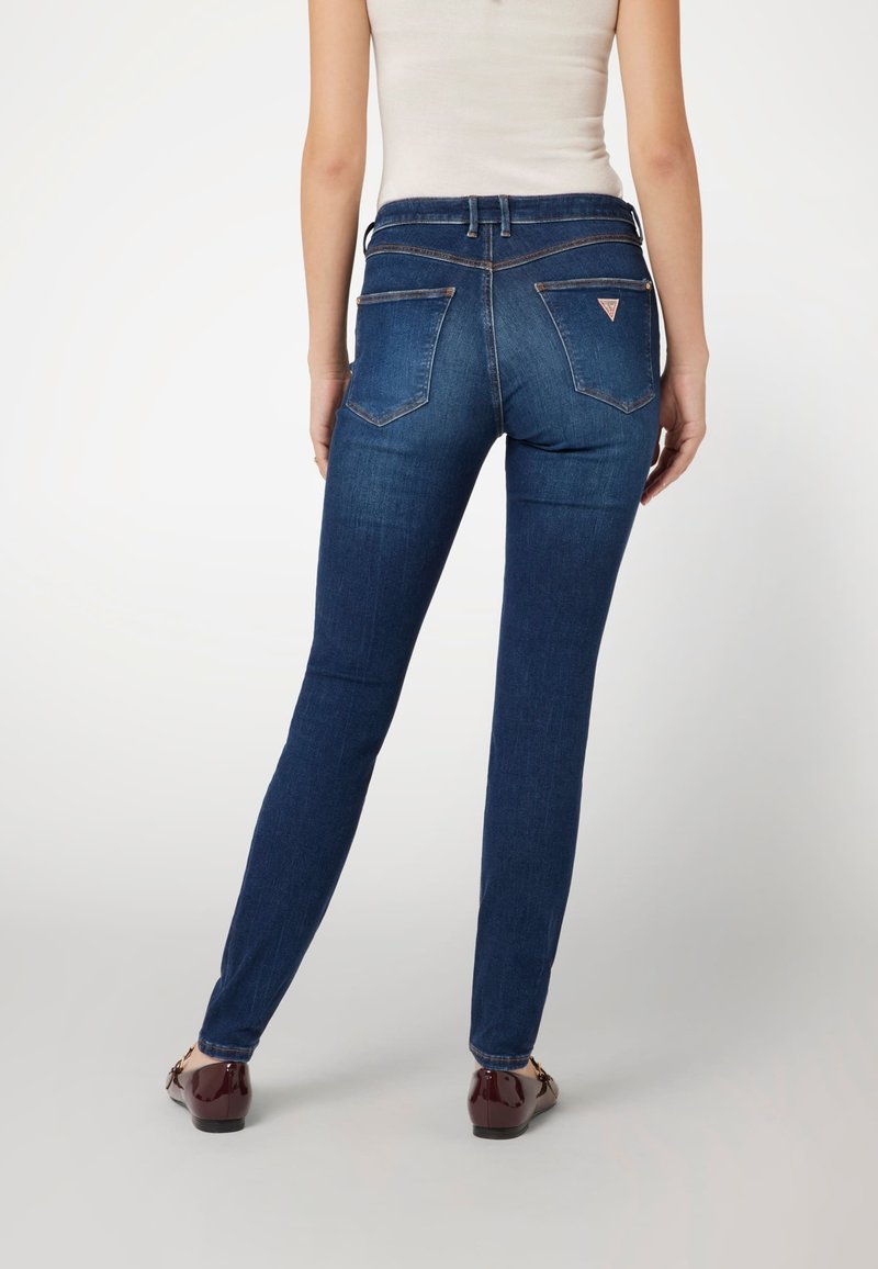 Guess Jeans Donna Skinny Super Stretch - 5 Tasche In Cotone Blu Denim - 2