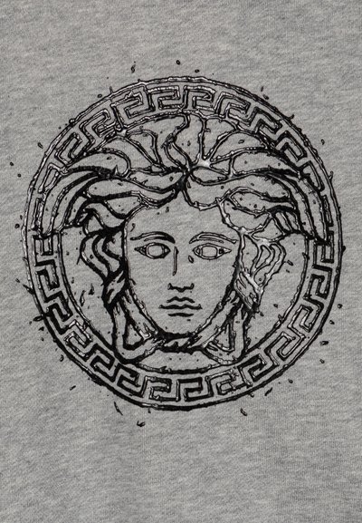Versace BABY MELANGE MEDUSA SPLASH PRINT UNISEX - Pulover s kapuco - melange gray