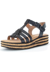 Gabor Plateausandalette - schwarz