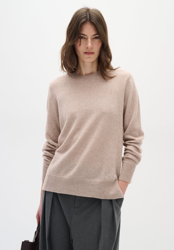 LUKKAIW CREW NECK - Strickpullover - beige melange