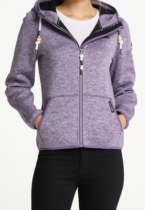 Fleecetakki - mottled dark purple