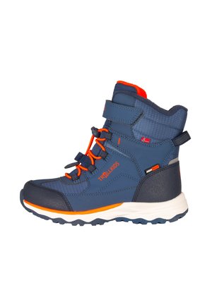 TROLLKIDS, KIDS HAFJELL WINTER BOOTS XT UNISEX - Hiking shoes - nordic blue/mystic blue/flame orange