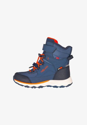 TROLLKIDS, KIDS HAFJELL WINTER BOOTS XT UNISEX - Hiking shoes - nordic blue/mystic blue/flame orange