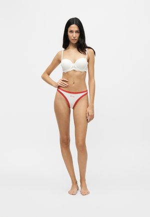 Even&Odd by Zalando, THONG WITH CONTRAST LACE AND WEEKDAY PRINT 6 PACK - Tanga - pink, white, black
