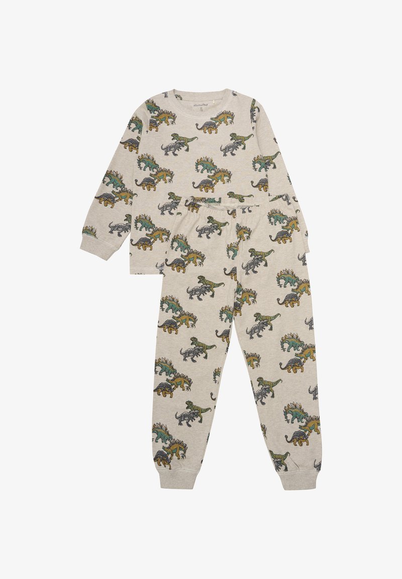 Minymo LONG SLEEVES SET ALL OVER PRINT - Pyjama set - beige melange