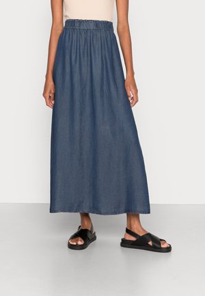 ONLY Jupe longue - dark-blue denim