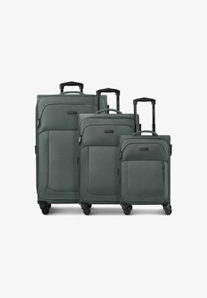 Police, SAN FRANCISCO 4 ROLLEN KOFFERSET 3-TEILIG MIT DEHNFALTE UNISEX - Set di valigie - stone green