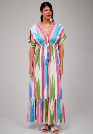 South Beach, STRIPE JACQUARD MAXI SHORT SLEEVE DRESS - Robe longue - multi