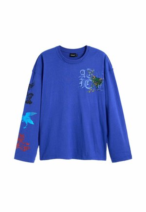 Desigual, LONG SLEEVE T-SHIRT - Maglietta a manica lunga - blue