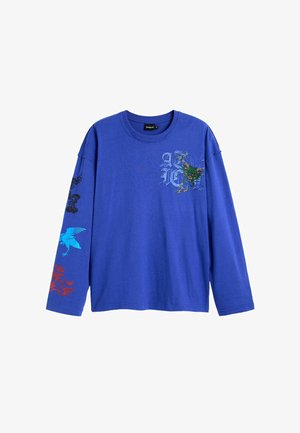 Desigual, LONG SLEEVE T-SHIRT - Maglietta a manica lunga - blue