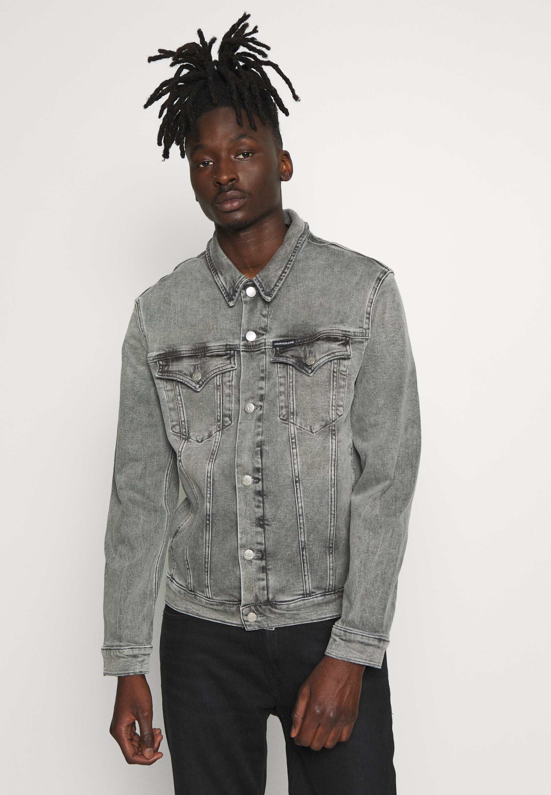 Calvin Klein Jeans Farmer kabát Foundation Slim Denim J30J314665 Szürke Slim  Fit • Modivo.hu