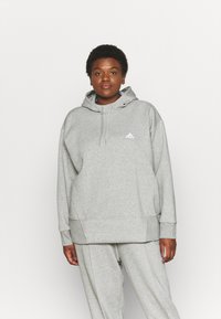 adidas Performance STUDIO - Camisola - medium grey heather/white