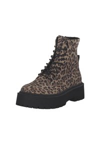 Steve Madden SKYLAR - Bottines à plateau - braun leopard