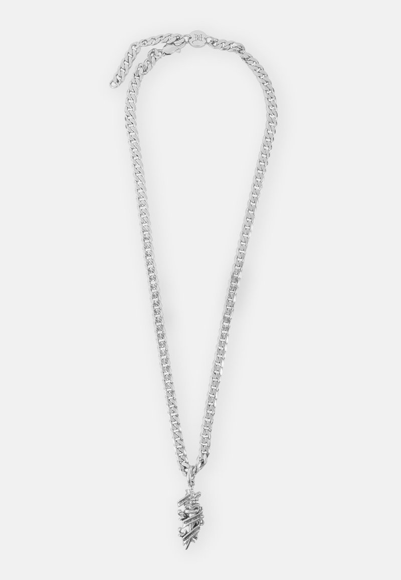 Ed Hardy DEATH BEFORE DISHONOR DAGGER PENDANT NECKLACE UNISEX - Necklace - silver-coloured