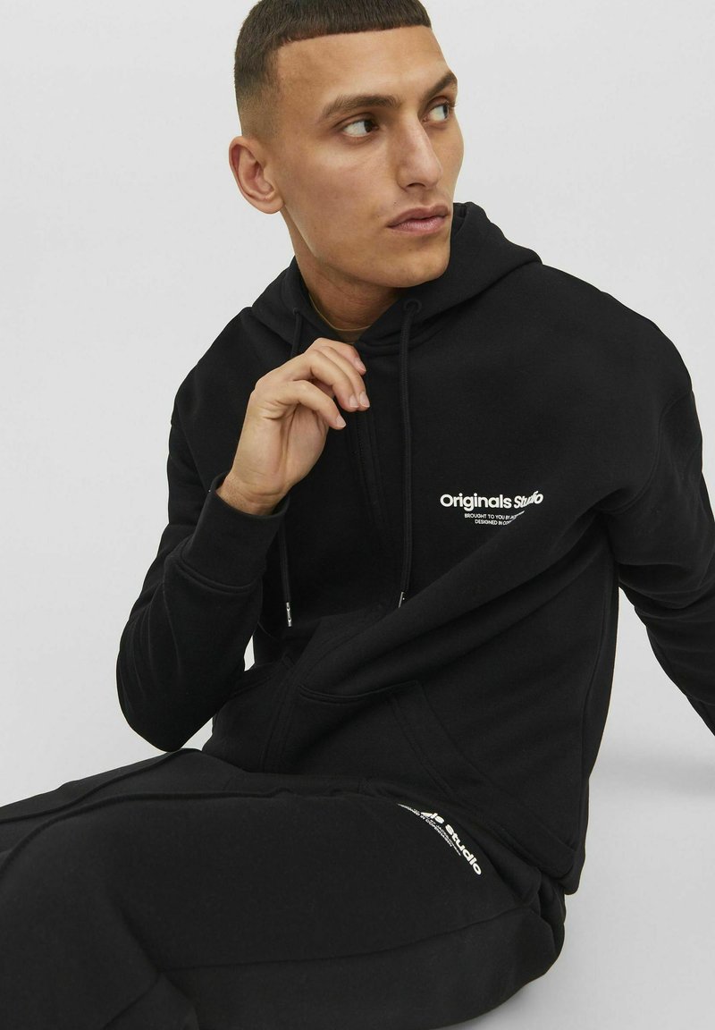 JACK & JONES Sweat à Capuche Zippé Jorvesterbro Noos – Veste Sweatshirt Homme Capuche Manches Longues Coupe Standard Fit Confortable