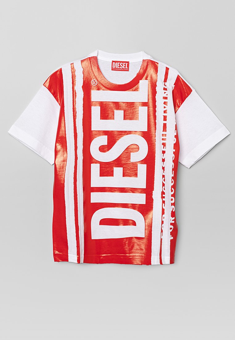 Diesel T-shirt print wit Diesel T-shirt print wit