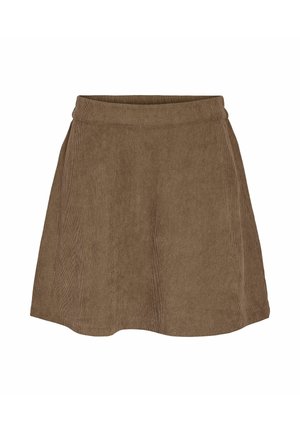 Noisy May, MINI SKIRT NMCARON CORDUROY - Φούστα σε γραμμή Α - morel