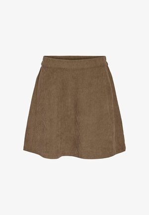 Noisy May, MINI SKIRT NMCARON CORDUROY - Φούστα σε γραμμή Α - morel