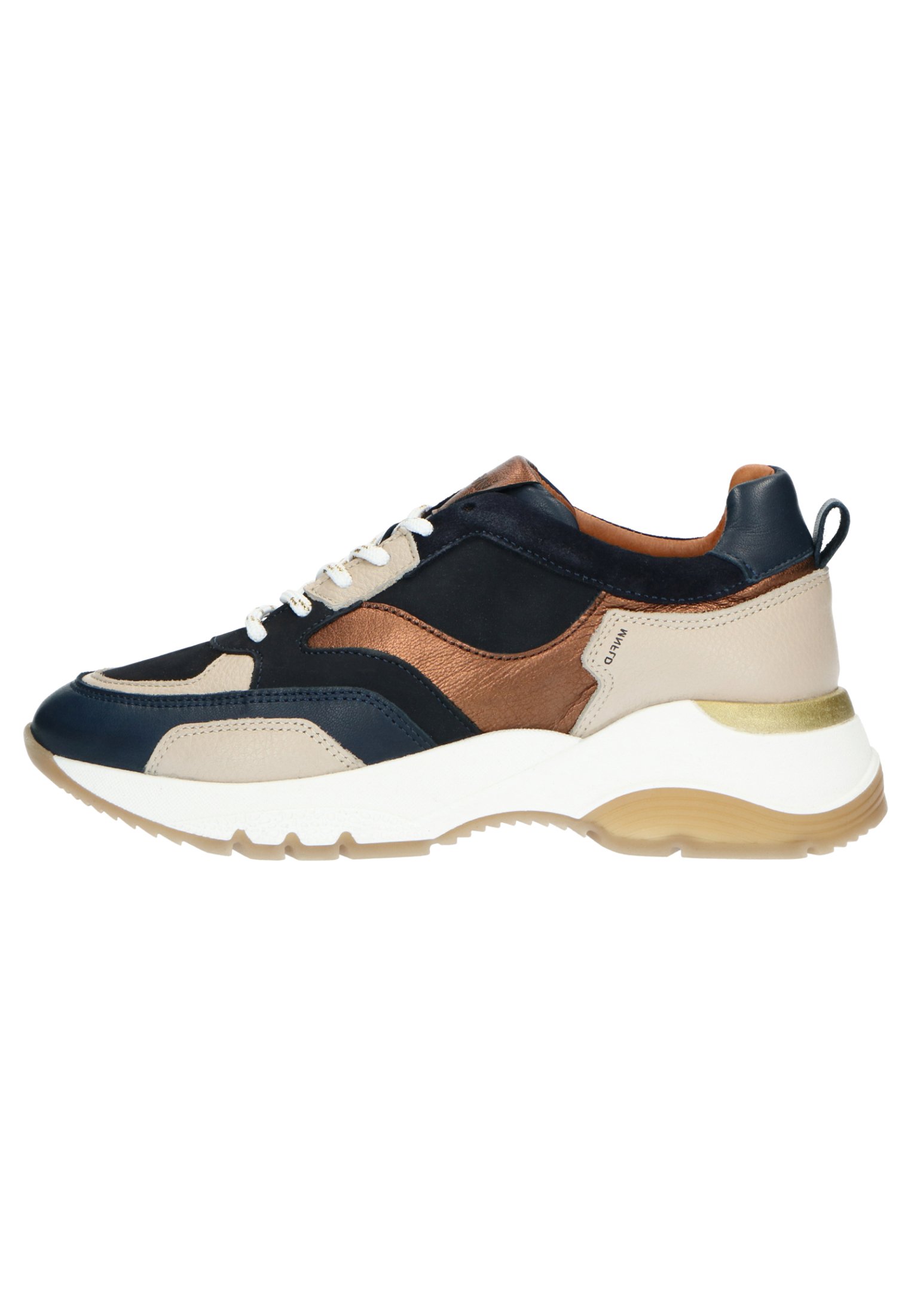 Blauwe suède sneakers met details - Dames | MANFIELD