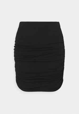 OBJLUCA PAPE SKIRT - Mini skirt - black