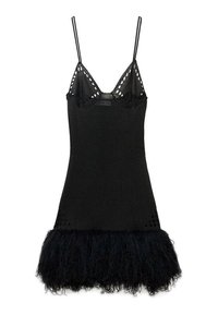 WITH FEATHER EFFECT - Koktajl obleka/za zabavo - black